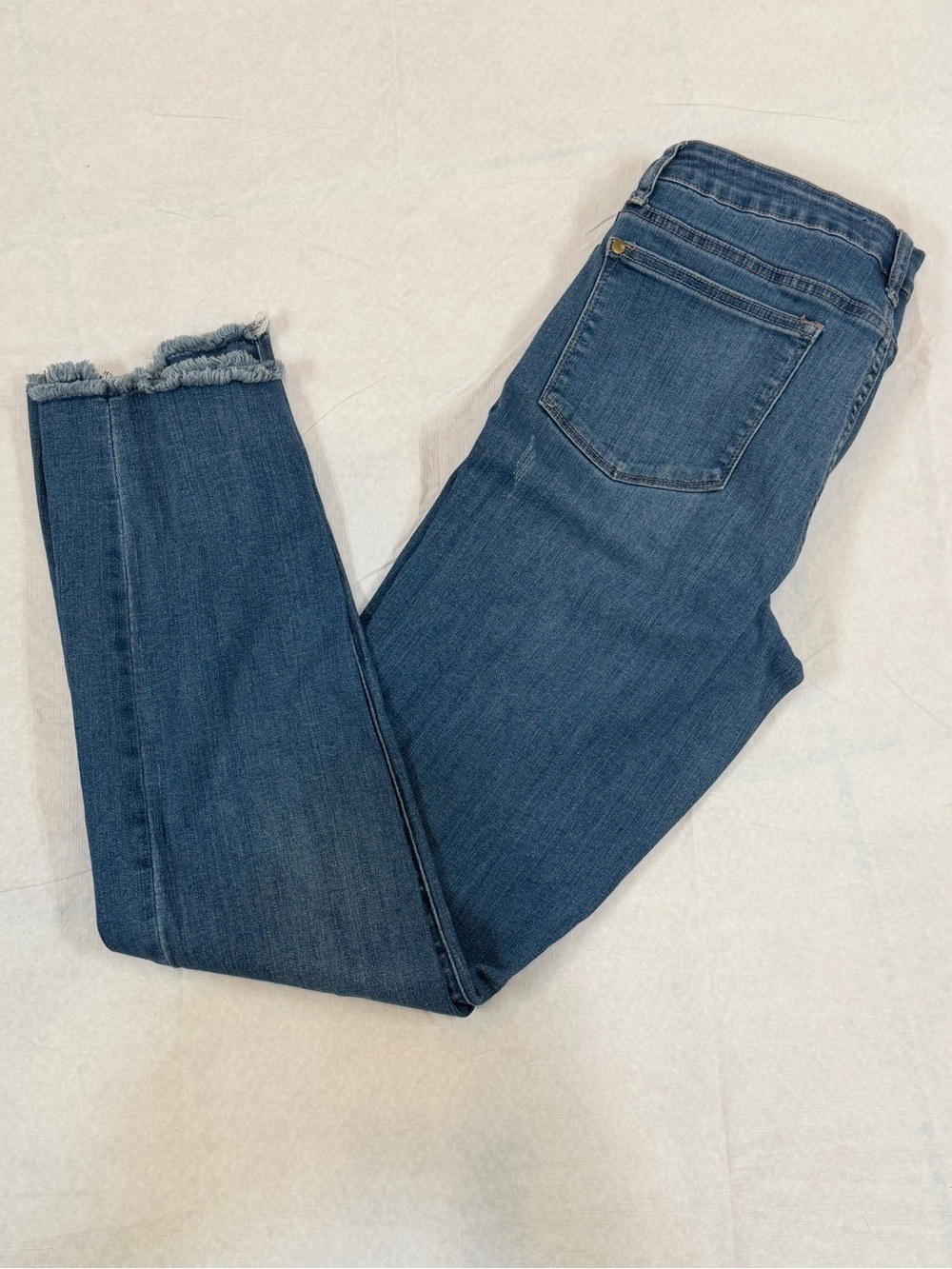 Judy Blue High Rise Straight Leg Raw Hem Jeans Medium Wash JB88357 size 11/30